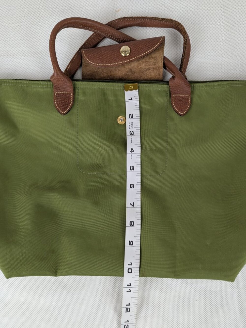 Longchamp Le Pliage Nylon Tote Bag Green – Used – Authentic – Ships Now - Picture 12 of 15